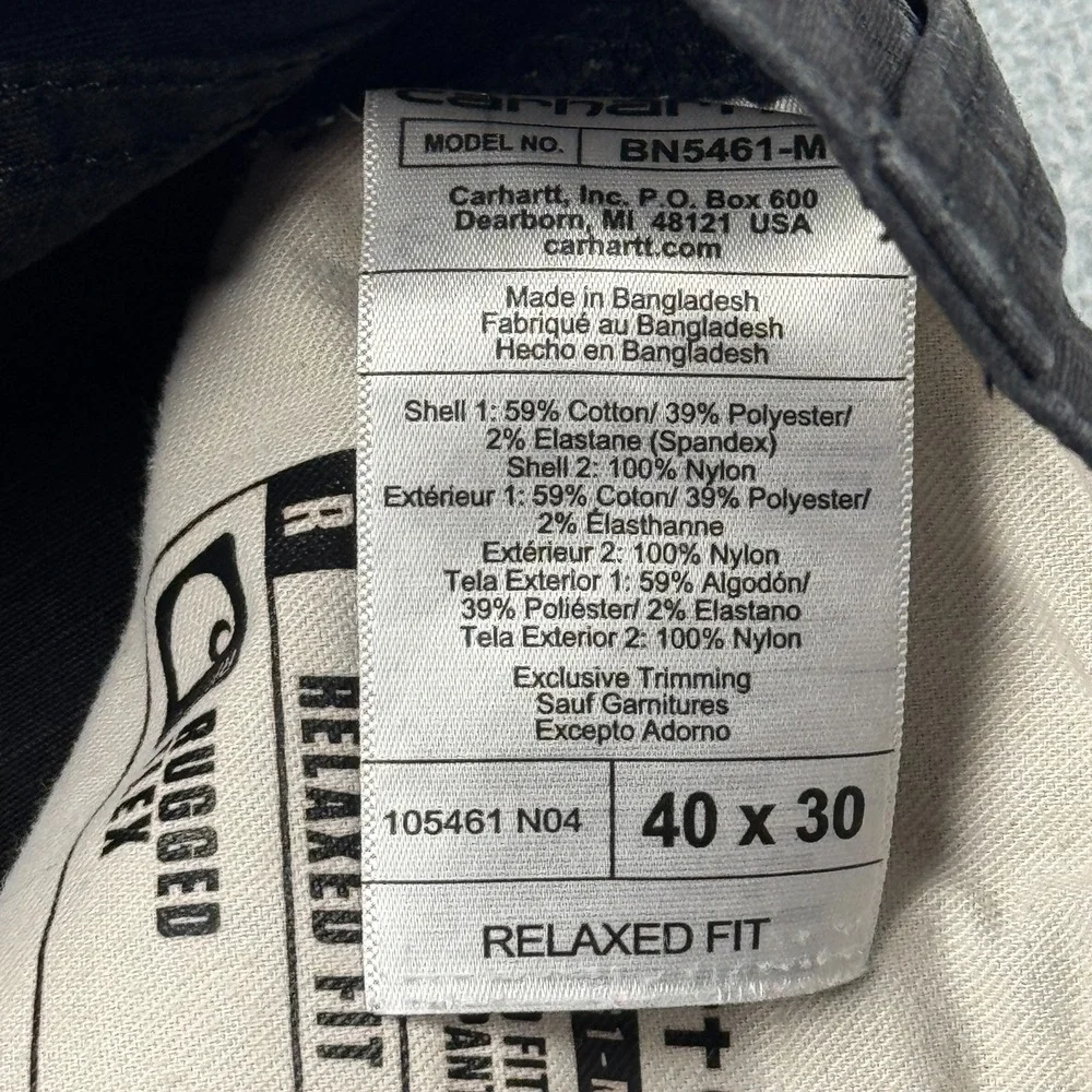 Carhartt Pants Mens 40X30‎ Relaxed Ripstop Double Knee Cargo Workwear 105461